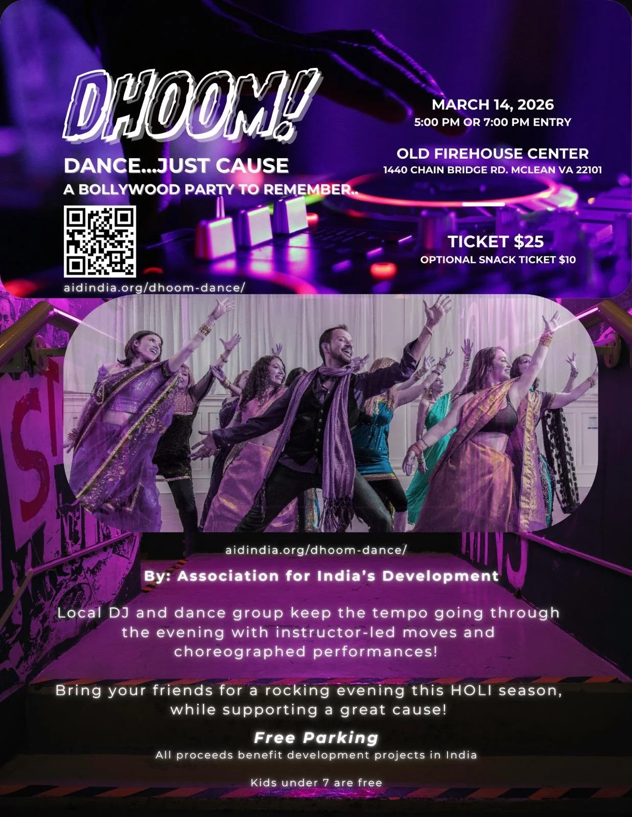 DHOOM! Dance…Just Cause (Bollywood Party) in McLean, VA