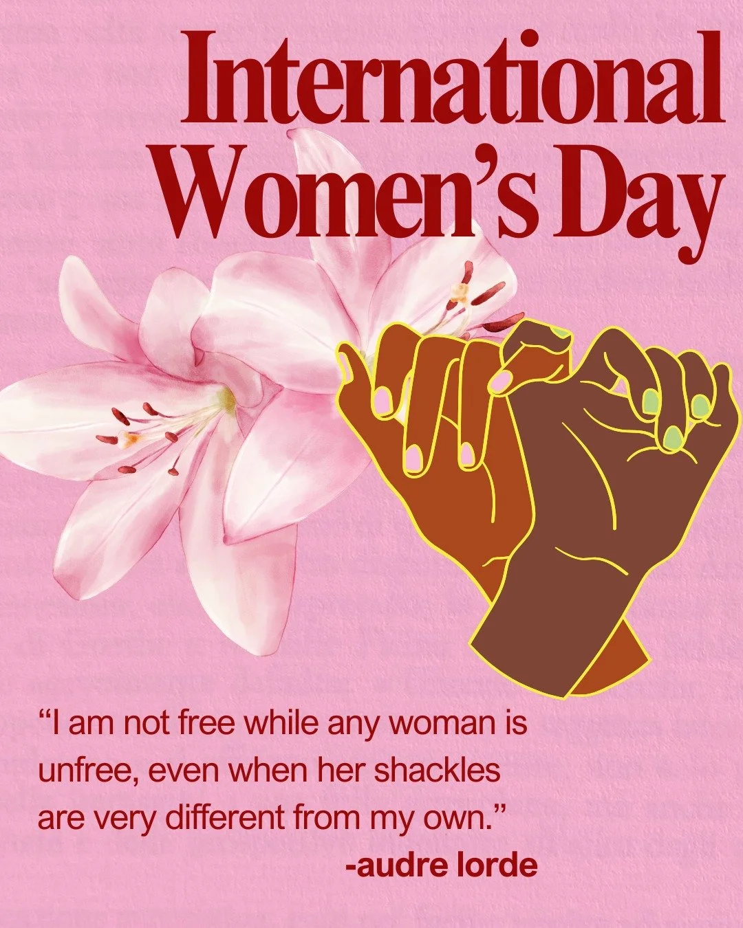 &ldquo;I am not free while any woman is unfree.&rdquo; &mdash; Audre Lorde

This #WomensHistoryMonth, @Hindus4HR stands with women everywhere resisting violence, inequality, and oppression. Justice anywhere depends on justice everywhere.

#Internatio