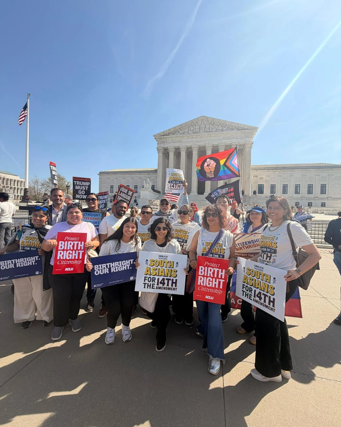 Hindus for Human Rights joined the South Asian Coalition at the Supreme Court today on April 1 to defend birthright citizenship and the 14th Amendment. We&rsquo;re proud to stand with @southasianamericancoalition to tell the Supreme Court to protect 