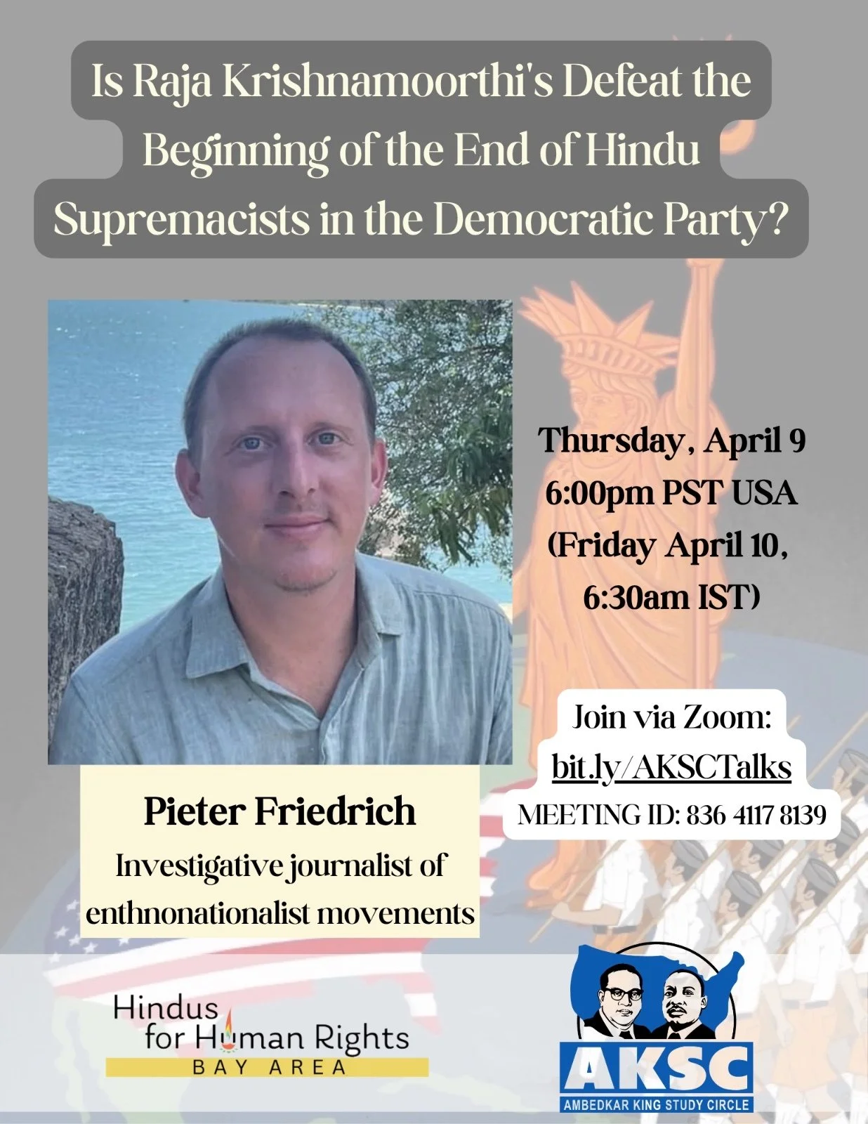 Is Raja Krishnamoorthi’s Defeat the Beginning of the End of Hindu Supremacists in the Democratic Party? 3PM ET/6PM PT (USA) 🌏 Friday, April 10 | 6:30 AM IST