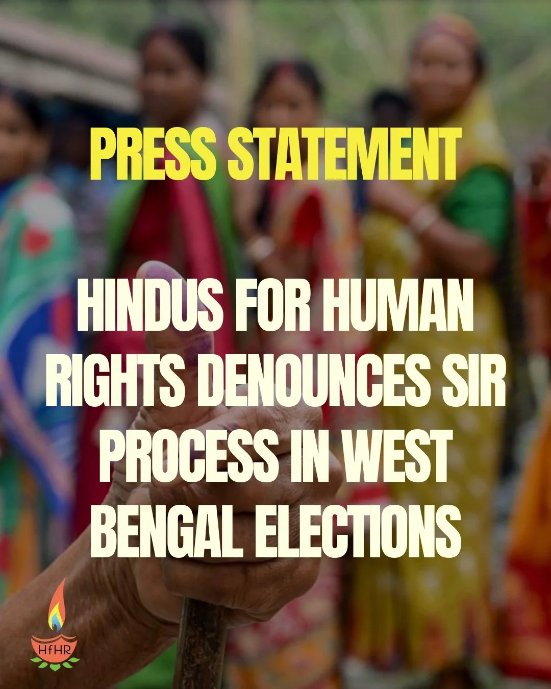 HfHR condemns the Election Commission of India&rsquo;s SIR process in West Bengal and the mass deployment of security forces&mdash;moves that risk disenfranchising millions and undermining free and fair elections.
Read our full statement: https://www