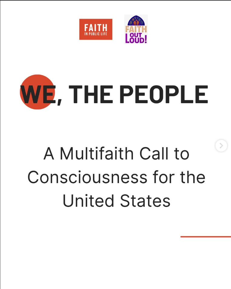 We, the People: A Multifaith Call to Consciousness for the United States - ONLINE: ET: 8:00 PM — PT: 5:00 PM