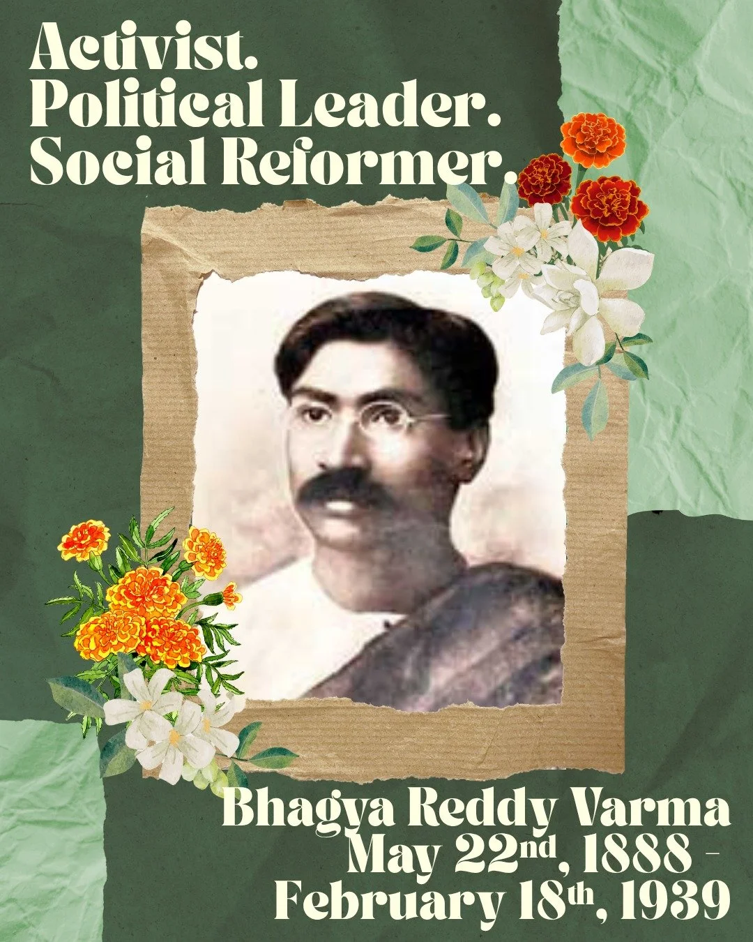 Bhagya Reddy Varma was one of the great anti-caste organizers of Hyderabad State and the wider Telugu-speaking region. Through schools, public lectures, reform campaigns, and the Adi-Hindu movement, he helped caste-oppressed communities reject humili