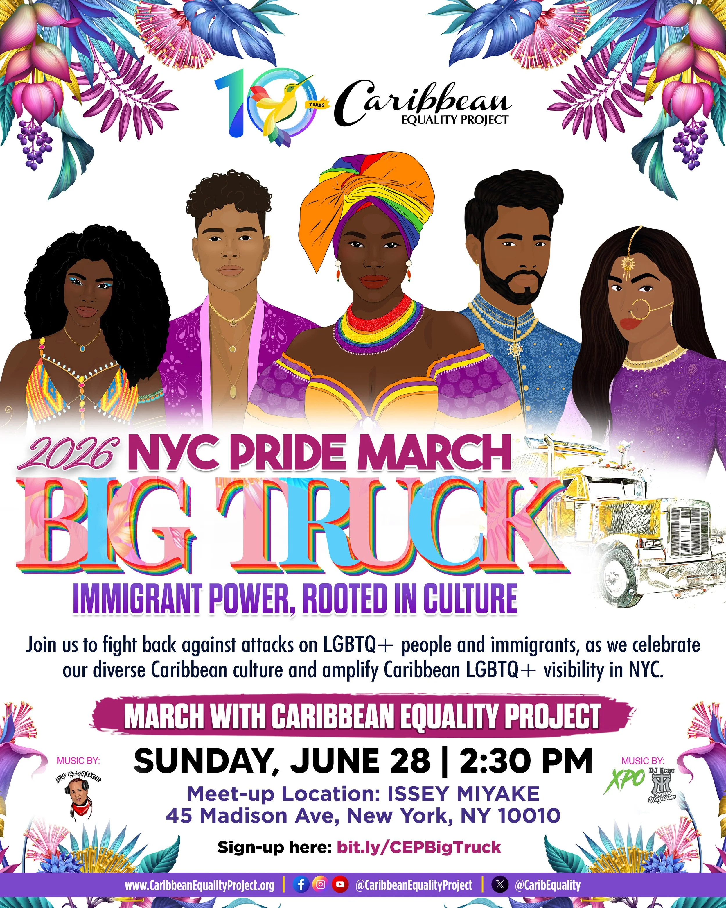 NYC Pride March Big Truck: Immigrant Power, Rooted in Culture