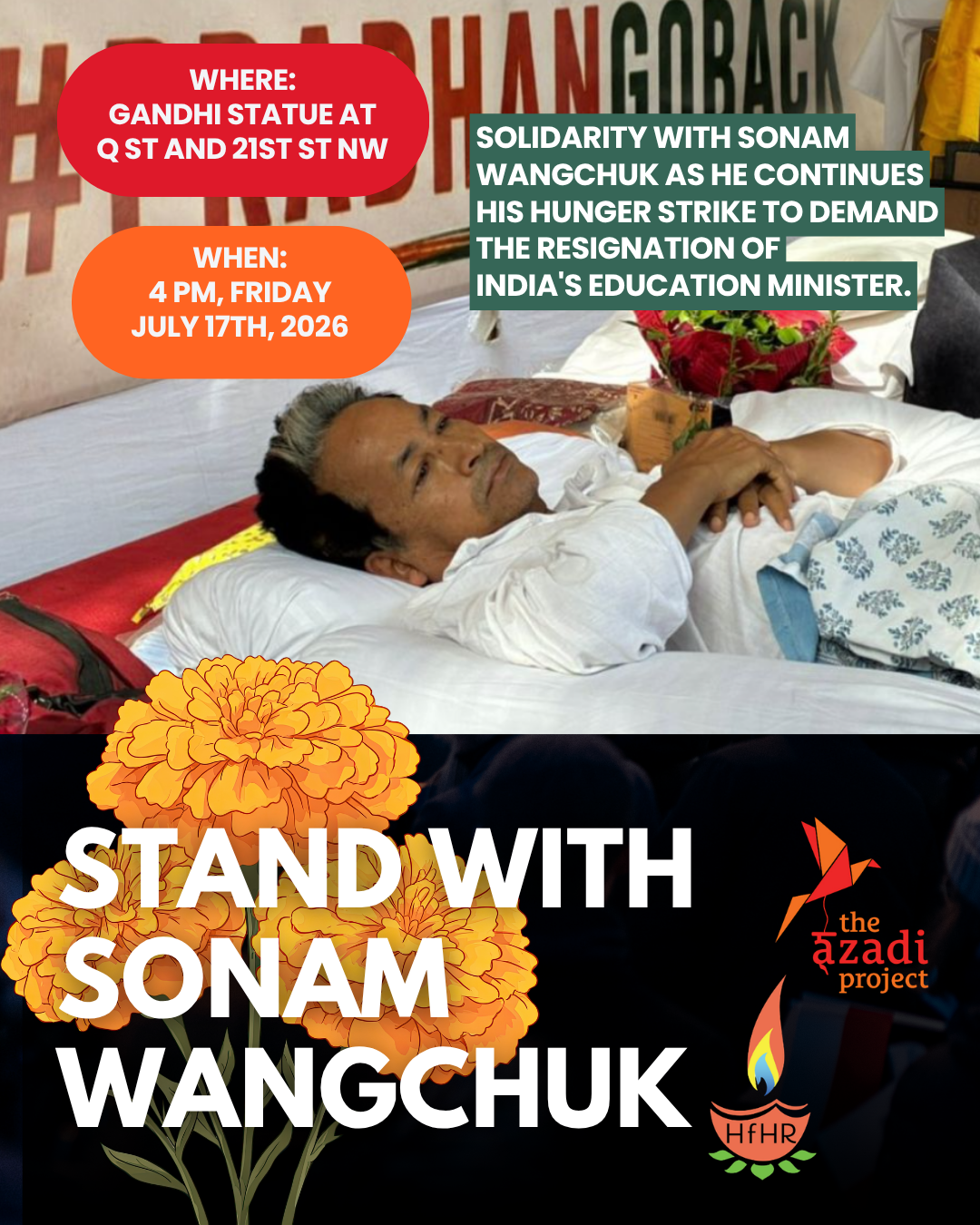 Solidarity with Sonam Wangchuk Demo in DC