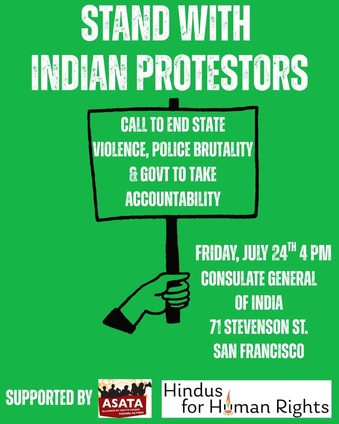 Stand With India’s Protesters: San Francisco
