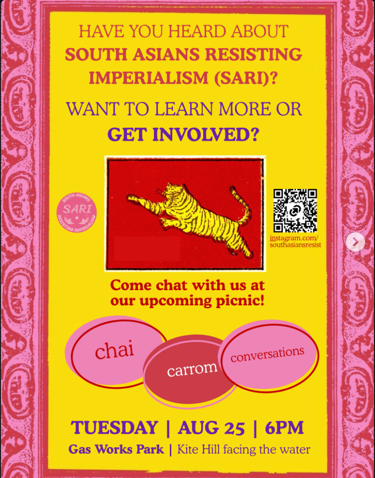 SARI Community Picnic: Chai, Carrom and Conversation, Seattle, WA