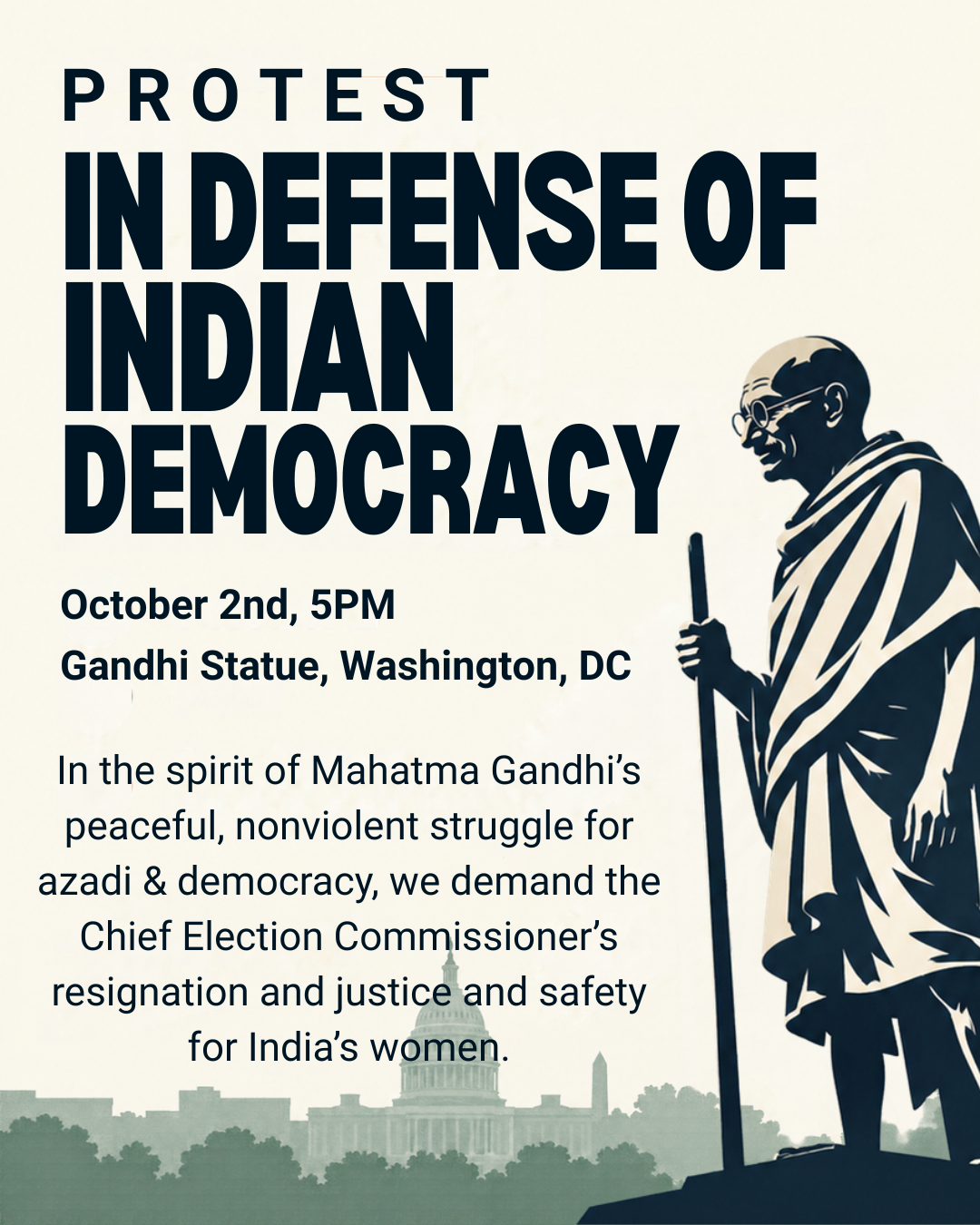 In Defense of Indian Democracy: Washington, DC Protest