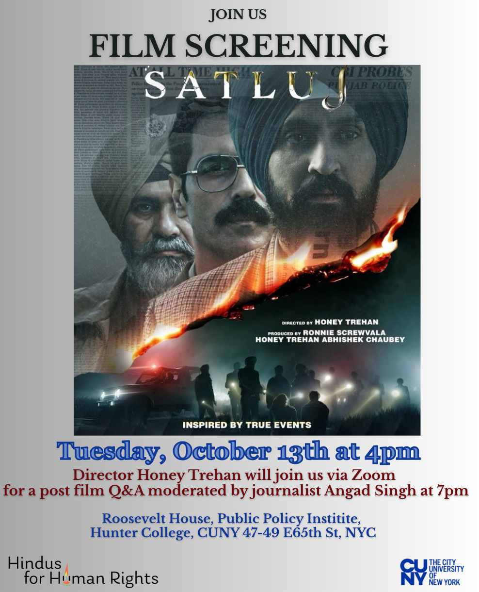 Satluj  Film Screening and Discussion with Director Honey Trehan in NYC