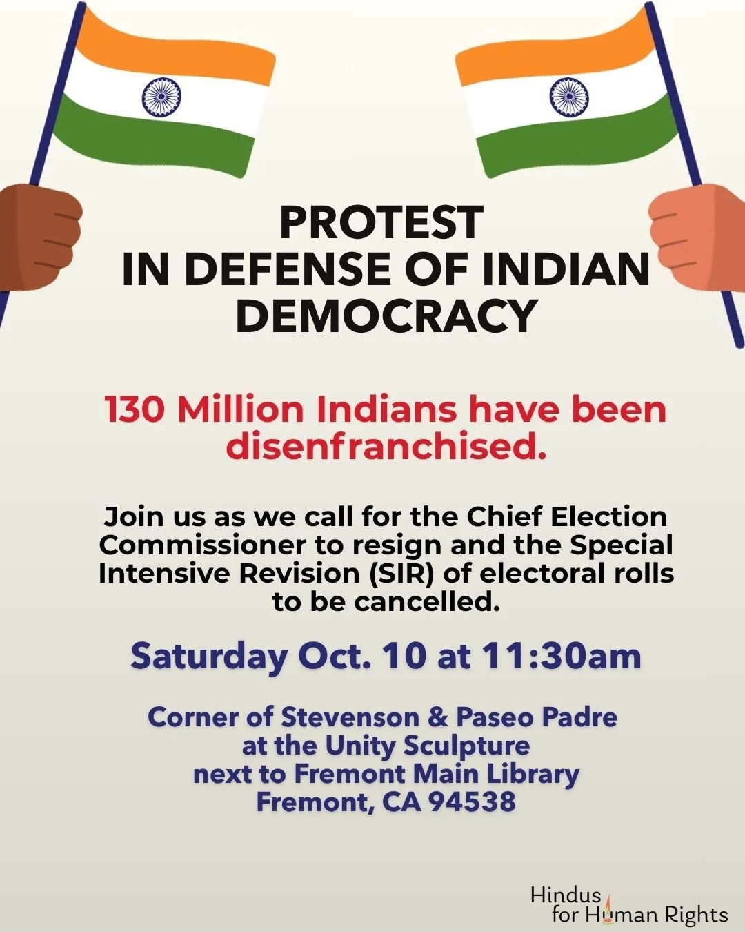 Fremont, CA: Protest in Defense of Indian Democracy