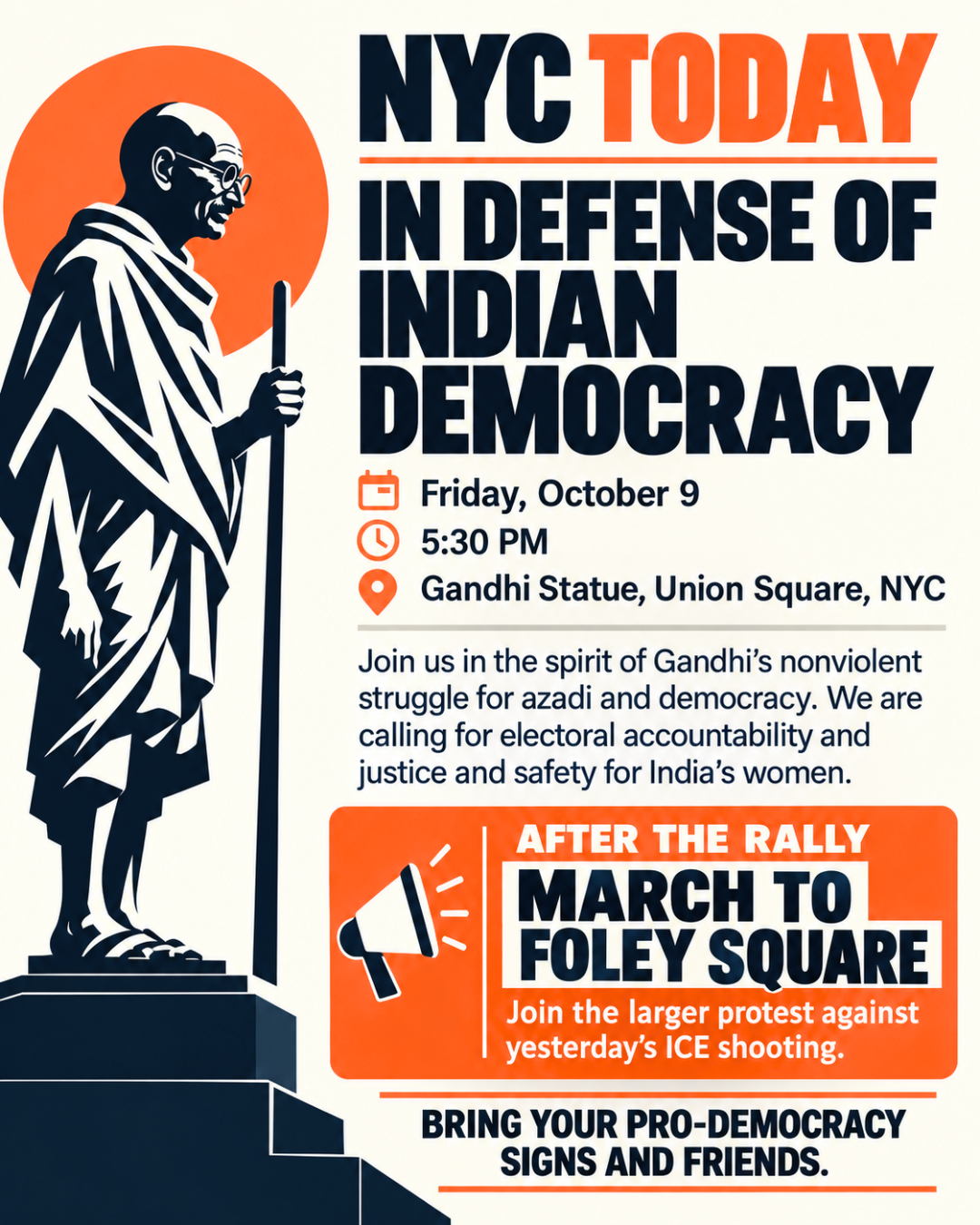 In Defense of Indian Democracy: New York City Protest