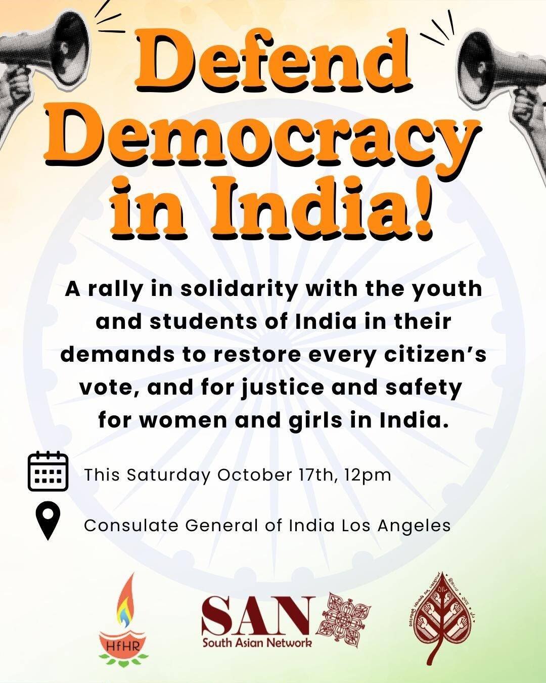 Los Angeles: Defend Democracy in India