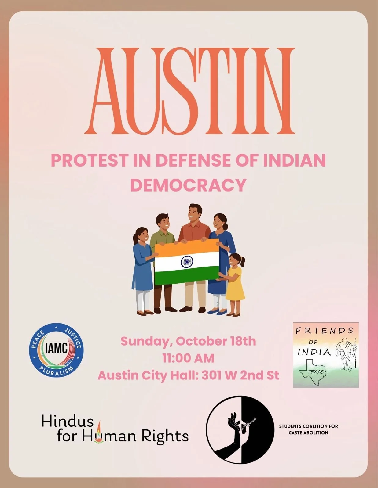 Austin: Protest in Defense of Indian Democracy