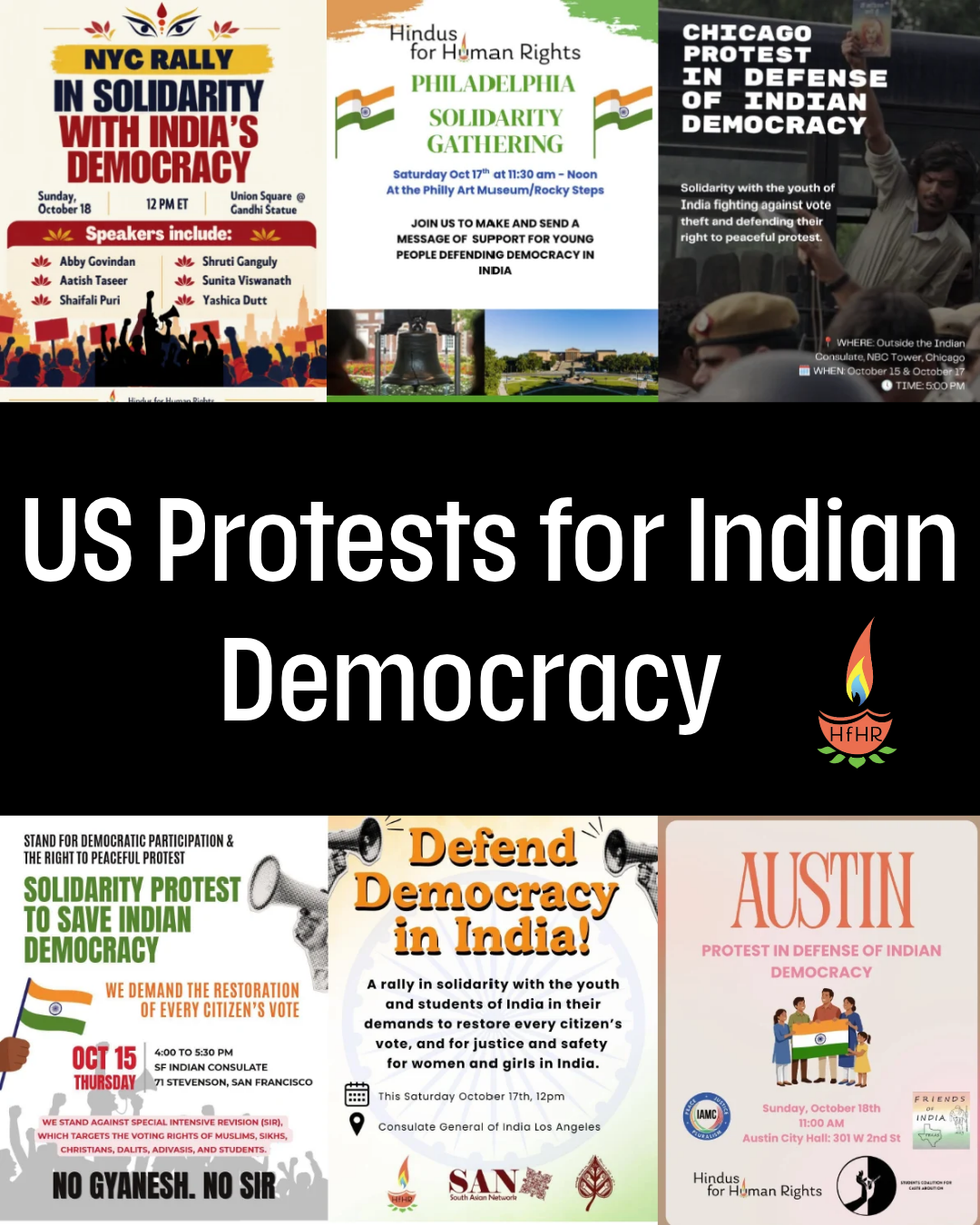 US Protests for Indian Democracy Expand to Six Cities