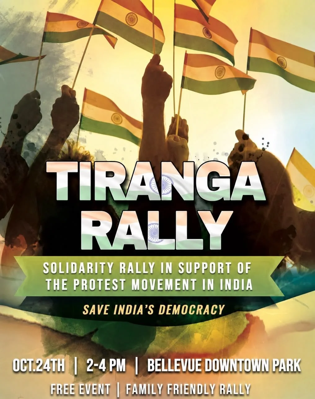Tiranga Rally: Solidarity Rally in Support of the Protest Movement in India, SEATTLE