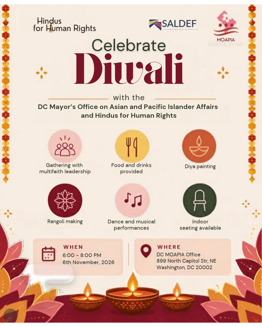 Celebrate Diwali in DC with MOAPIA and Hindus for Human Rights