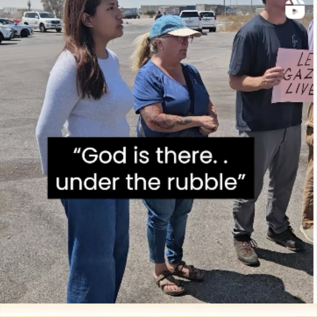 Visited the Israel Gaza border and held a prayer circle. All religions, all people standing as one in solidarity with the people of Gaza.