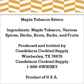 tobacco bitters cocktail Maple Tobacco Bitters (2 oz) — Candelaria Cocktail Supply