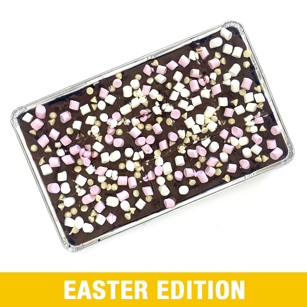 Mallow & White Chocolate Chip Traybake