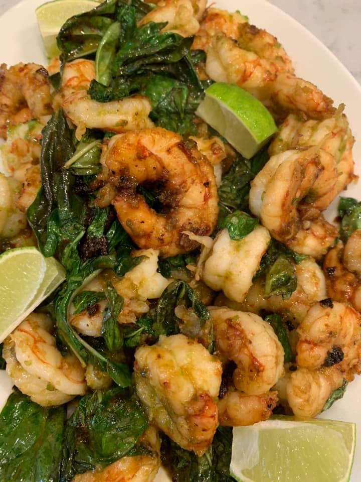 Family Favorite Shrimp &amp; Basil Stir Fry
