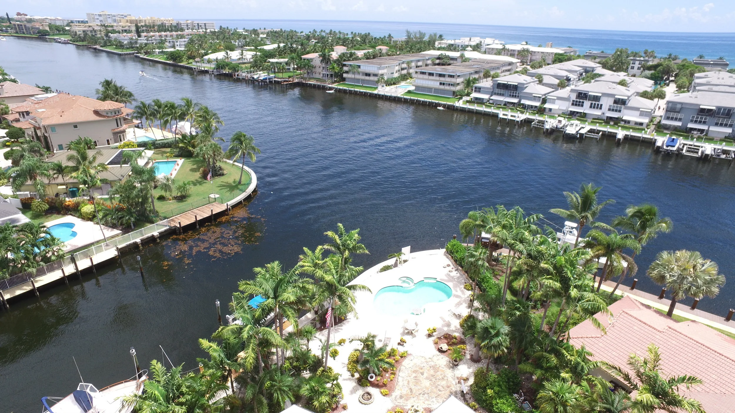 drone pic of intracoastal and ocean from your new home.