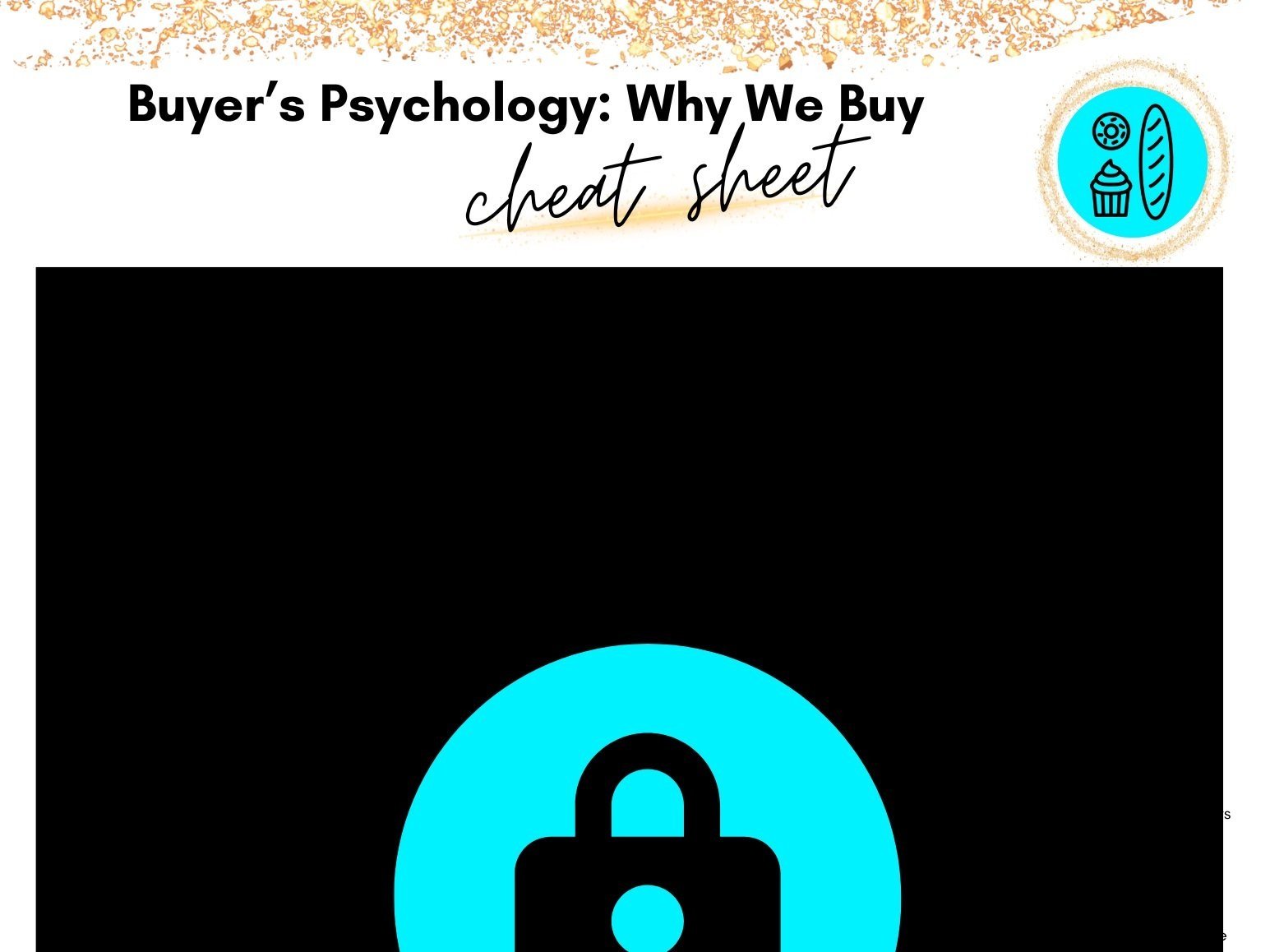 Buyer's Psychology Cheat Sheet for Bakers