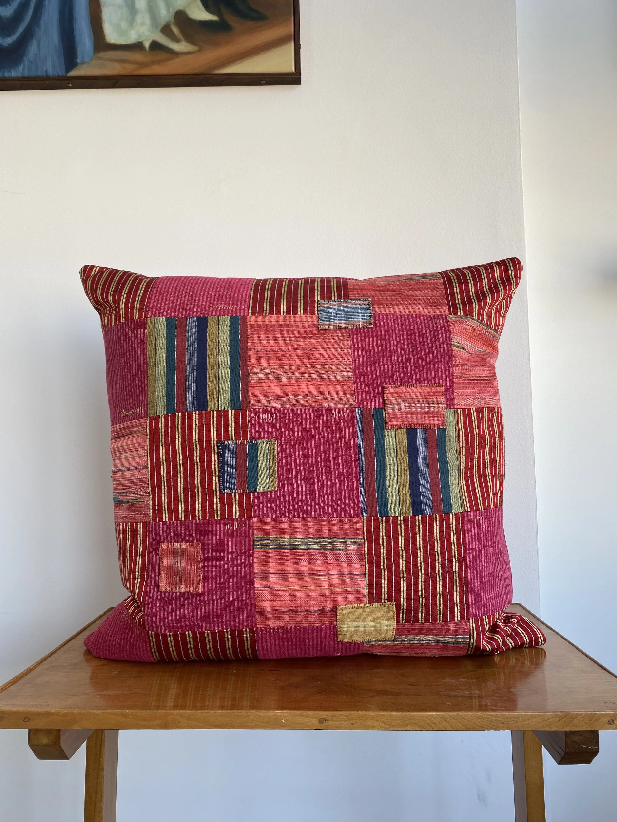 Ume One-of-a-kind Embroidered Pillow