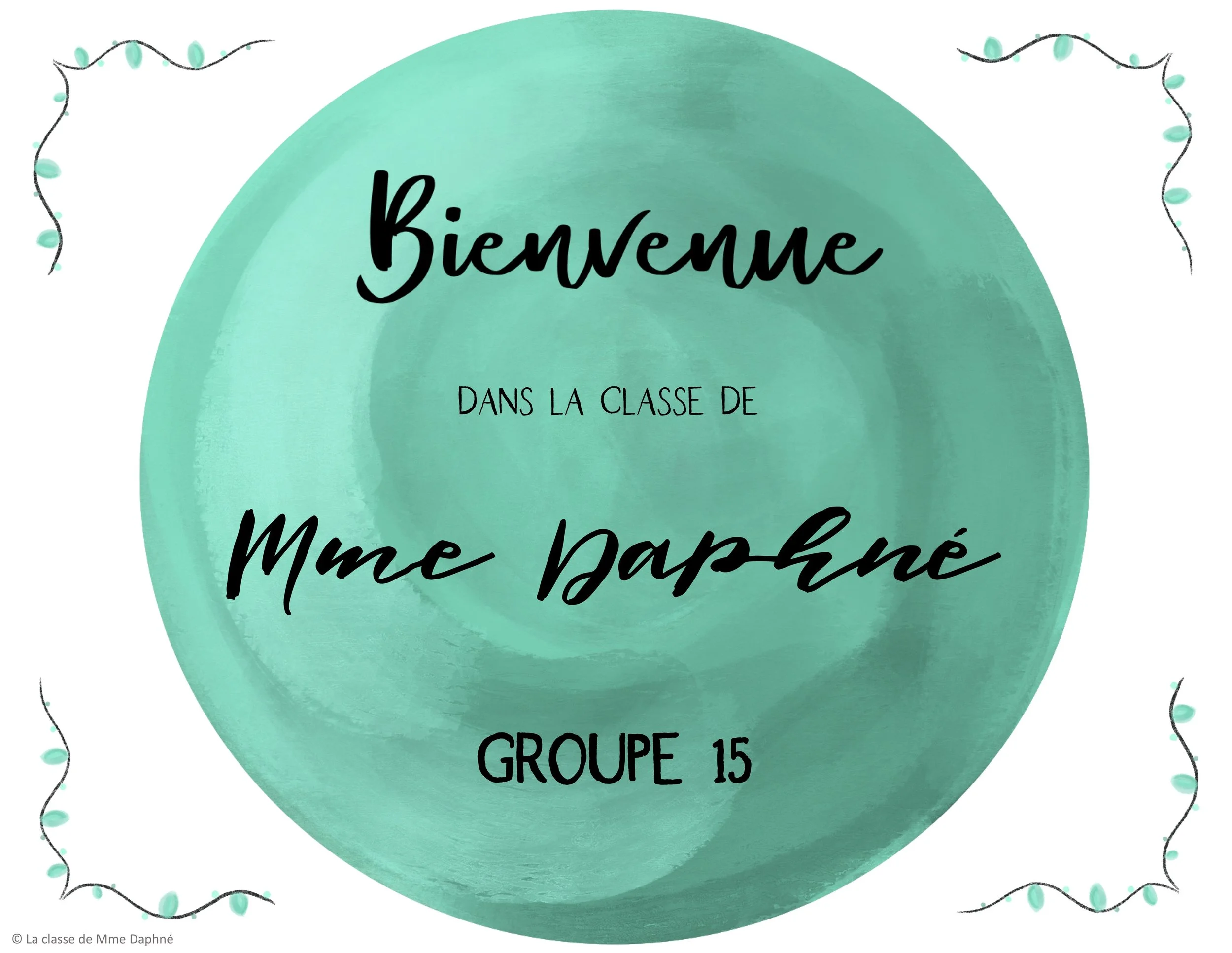 Affichage de classe - Bienvenue 