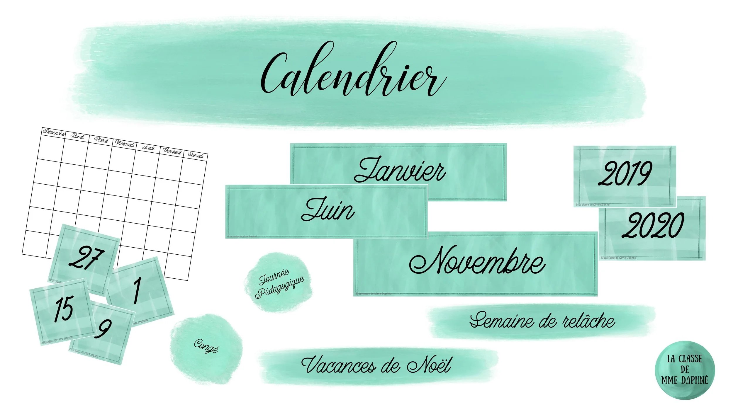 Affichage de classe - Calendrier