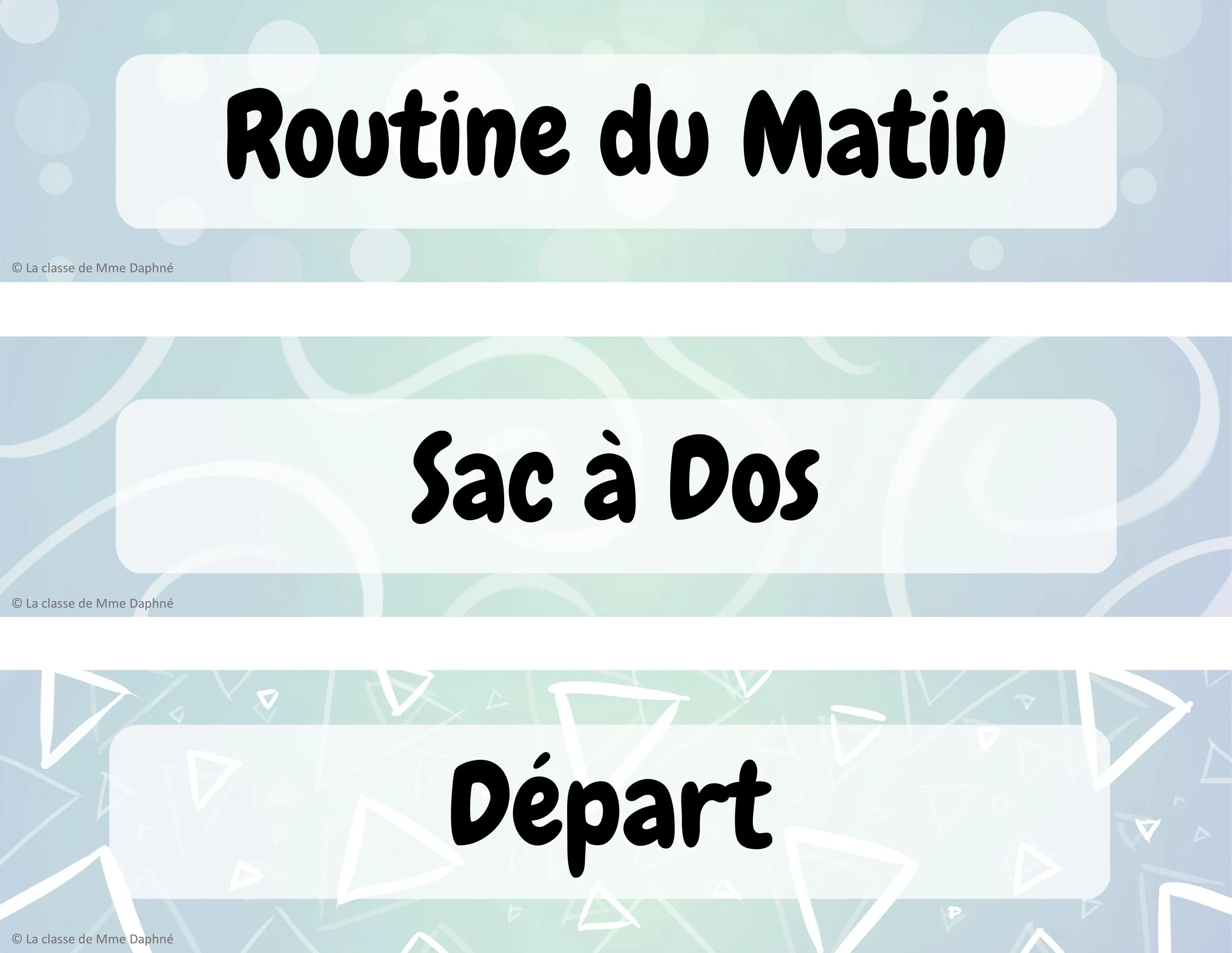 Affichage de classe - Menu du jour (2018-2019)