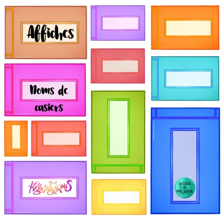 Affichage de classe - Noms de casiers