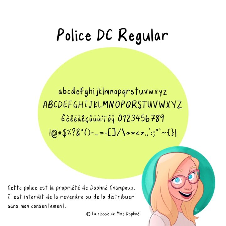 Police d'écriture - DC Regular