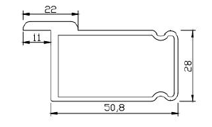 (#16) 50.8mm Astragal Stile