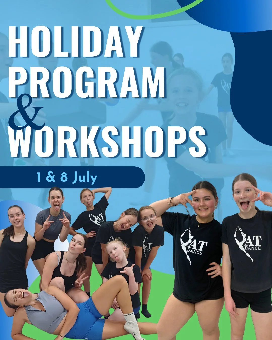 Can't get enough of dancing? 
Join us 1 and 8 July for our Winter Holiday Program! Enjoy dance classes, creative workshops and the chance to submit a design for our end of year concert t-shirt as part of our 10 Year Celebration!

Spots are limited, s