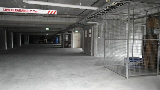 City Rise basement. Unit 29 carpark and storage cage (not in view).
