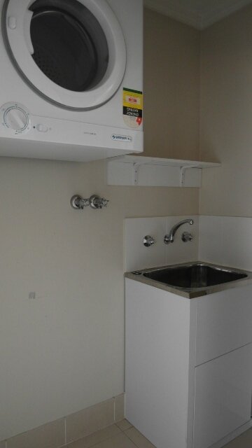 Laundry cabinet with dryer