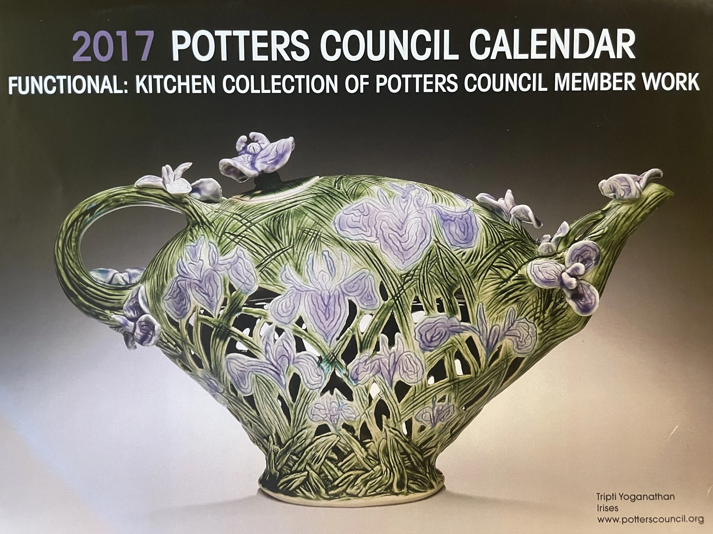 2017 Potters Council Calendar featuring Tripti Yoganathan