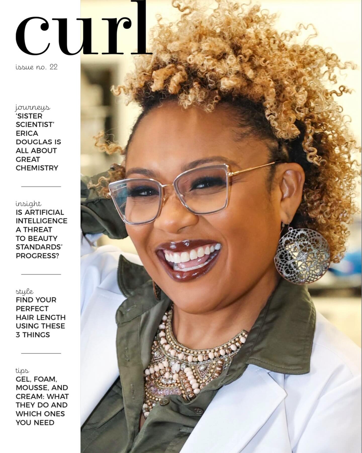 Exciting News! 🎉 

I&rsquo;m thrilled to share that not only have I been featured in Curl magazine, but I&rsquo;m also on the cover! So I can officially add Cover Girl to my LinkedIn page now. 😁

From a young chemist in the lab to CEO of a thriving