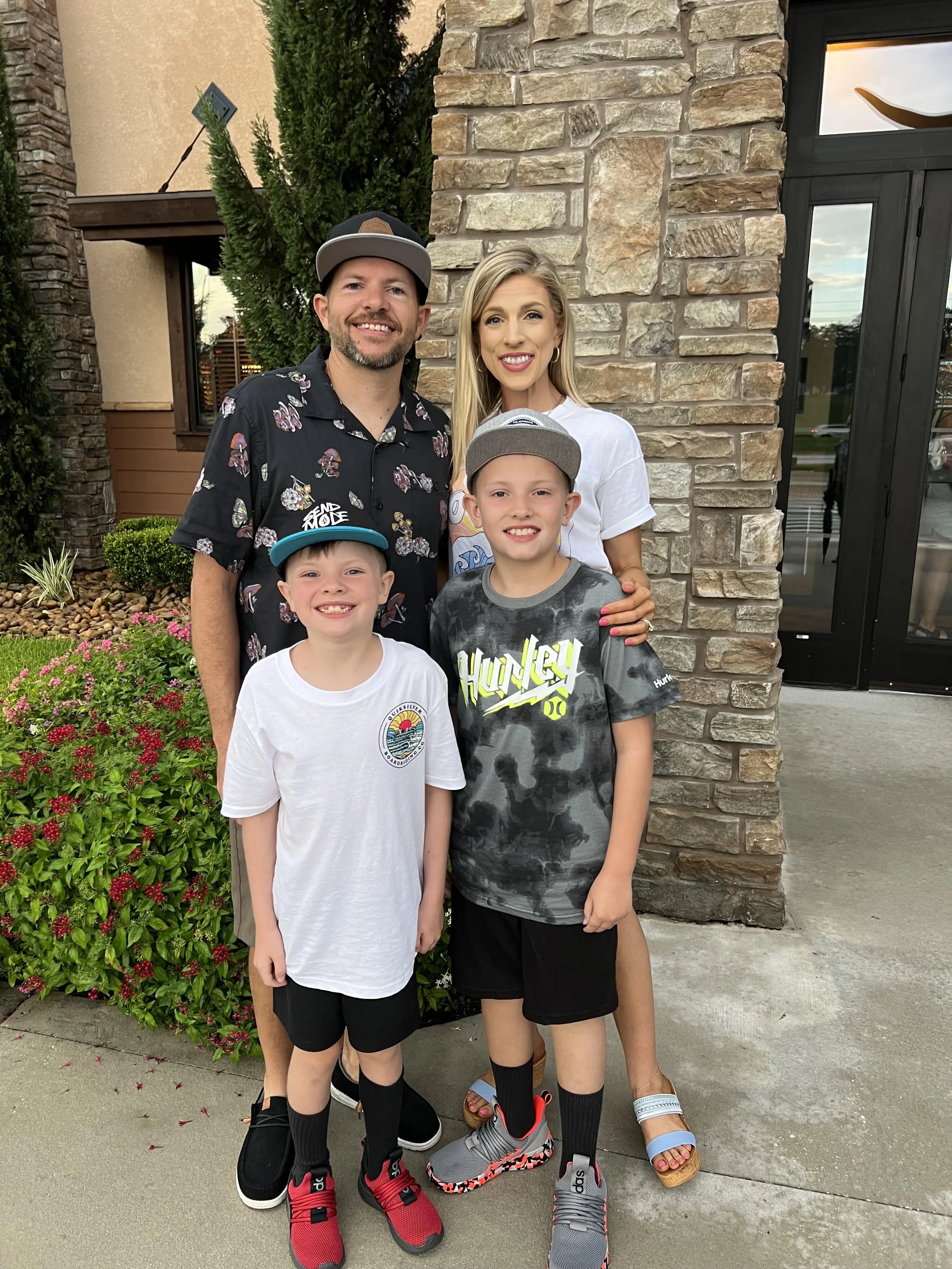 Epoxy Pro Owner Ryan Parker with his family in New Smyrna Beach, Florida