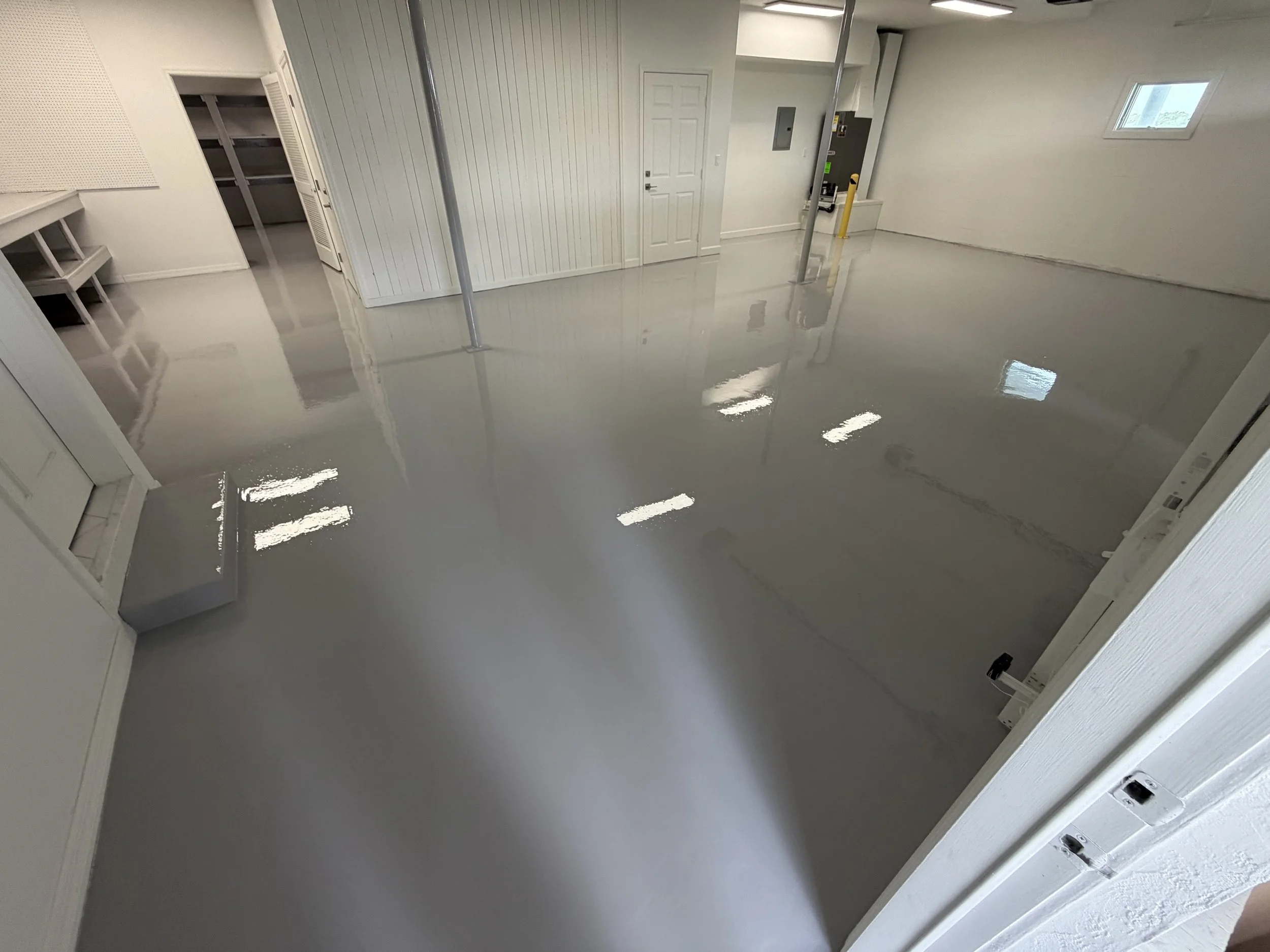 Solid Color Epoxy / Polyaspartic Garage Floor Coating in Glencoe, New Smyrna Beach