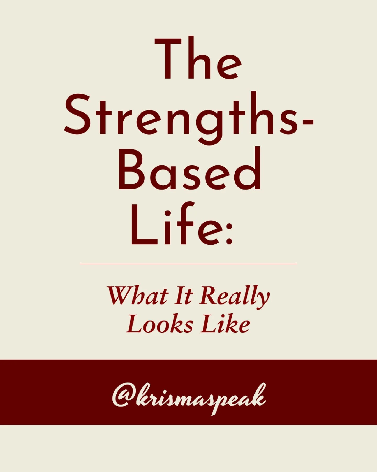 Ever meet someone who just seems to have it all together?
They&rsquo;re confident, decisive, and somehow have time for work, relationships, and Netflix binges?

Chances are&hellip; they&rsquo;re living a strengths-based life.
And no &mdash; it&rsquo;