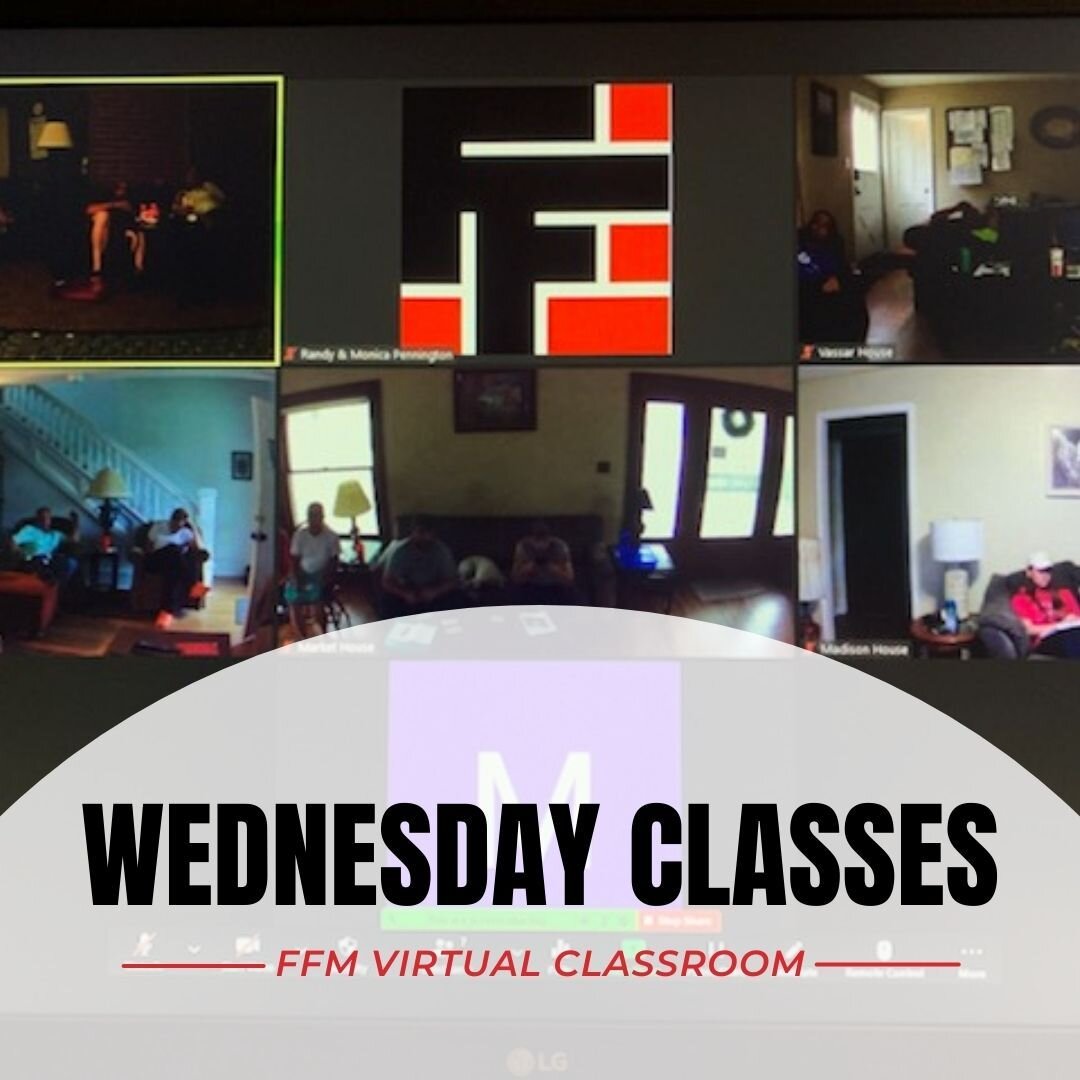 Wednesday is class day! Each of our houses is equipped to hold group classes on Zoom! They receive live instruction and small group discussion on the Bible and on skills like setting (and accomplishing) short and long-term goals!