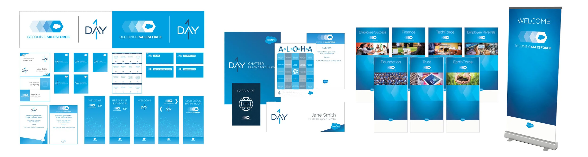  The collage above is a collection of the pieces I created before we refreshed the Becoming Salesforce and Day 1 brands in 2016. 