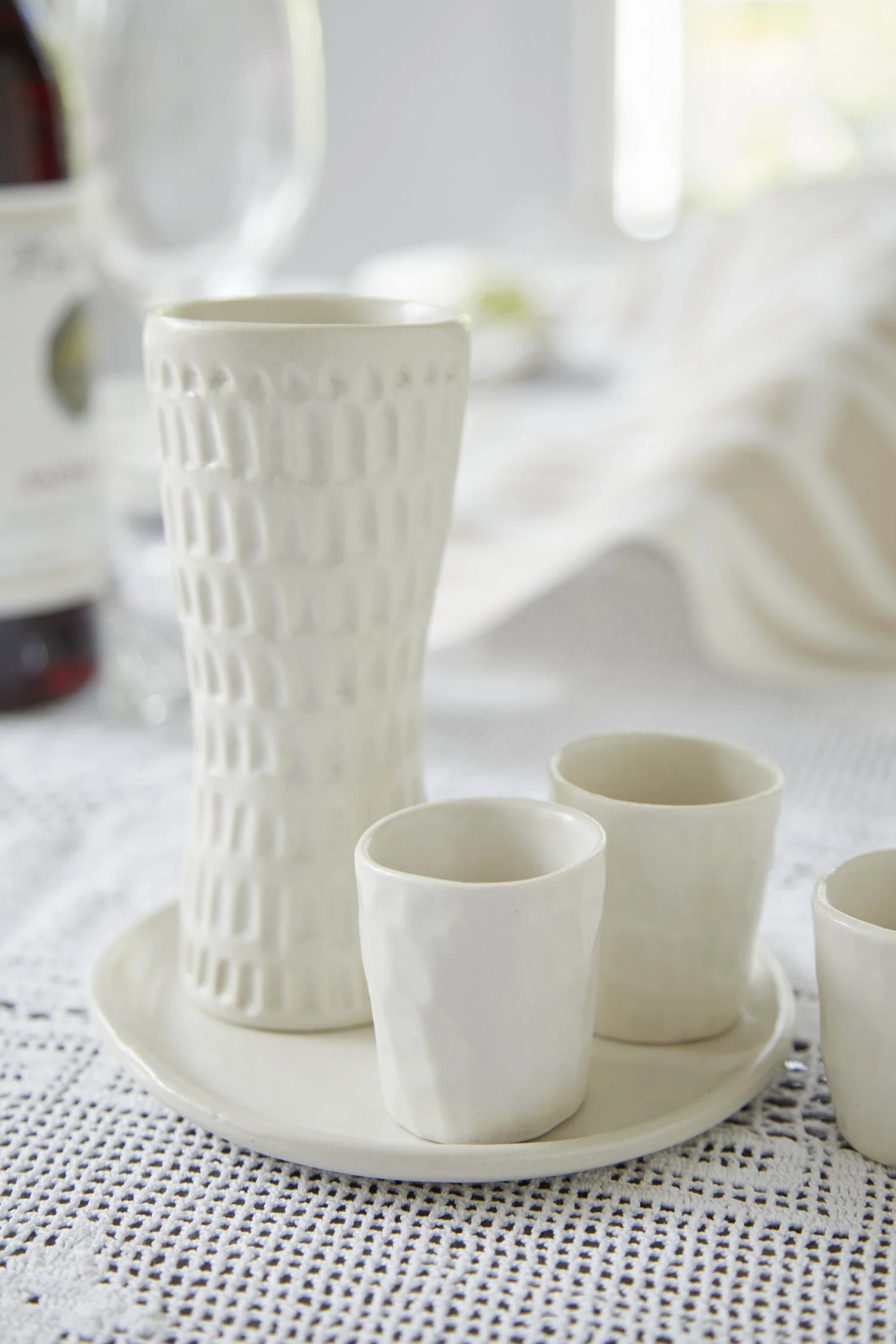 Tall Kiddush Cup | alabaster