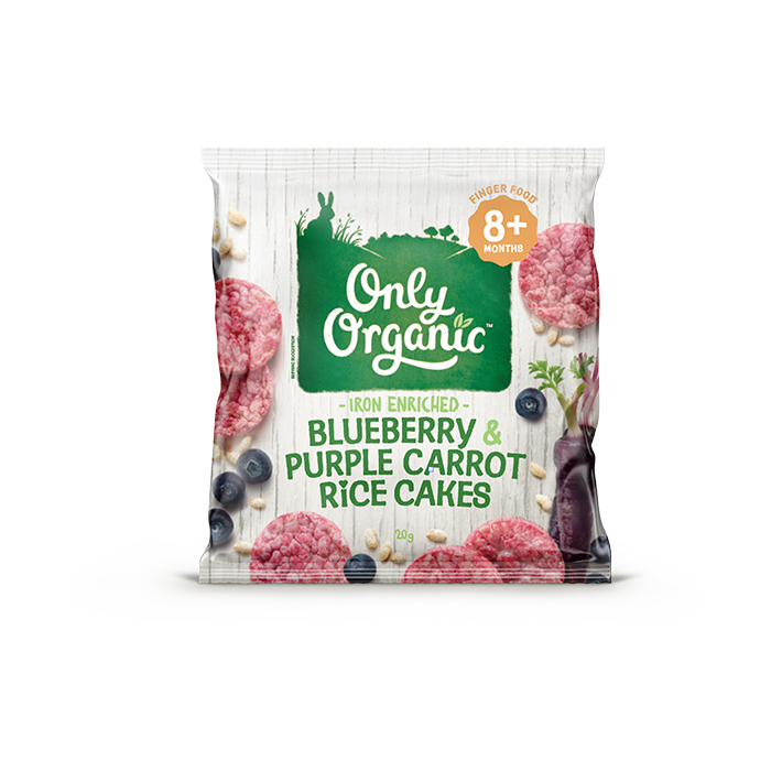 Blueberry &amp; Purple Carrot Rice Cakes