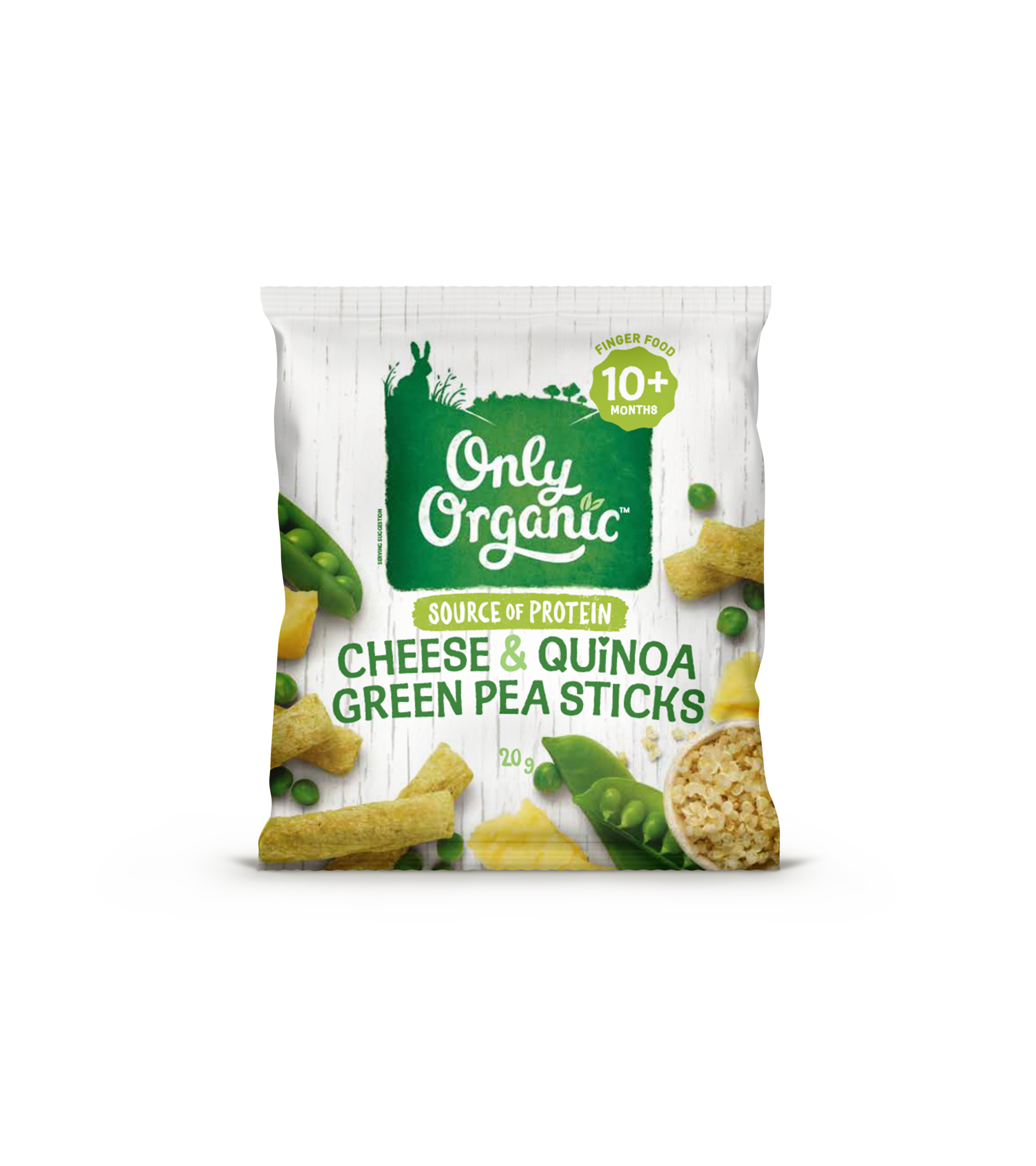 Cheese &amp; Quinoa Green Pea Sticks