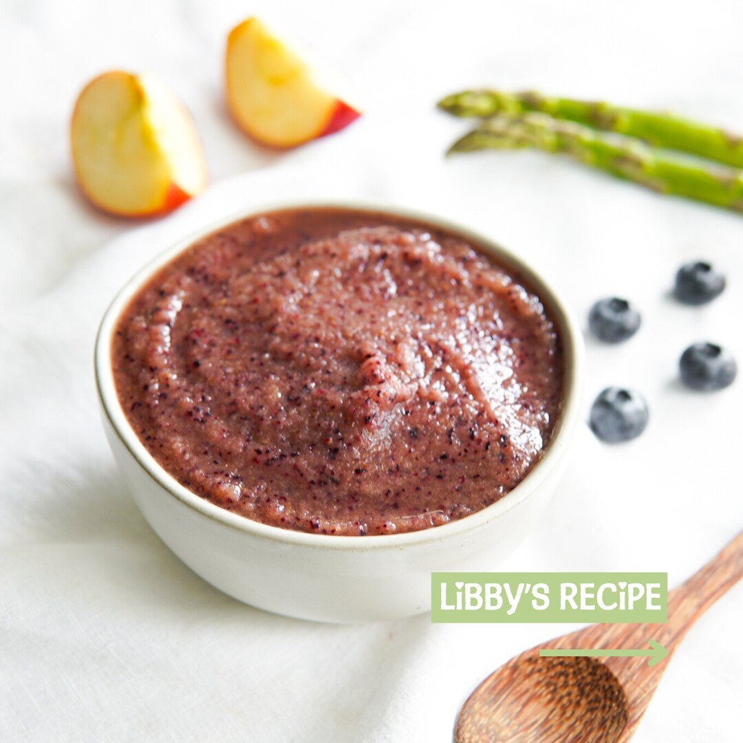 Recipe alert! 👩&zwj;🍳 We bring you Asparagus, Apple &amp; Blueberry Puree 

@libbyboxall has created this delicious recipe for us, just in time for peak season of Asparagus and Blueberries here in NZ. 

This is a flavour combination you won't find 