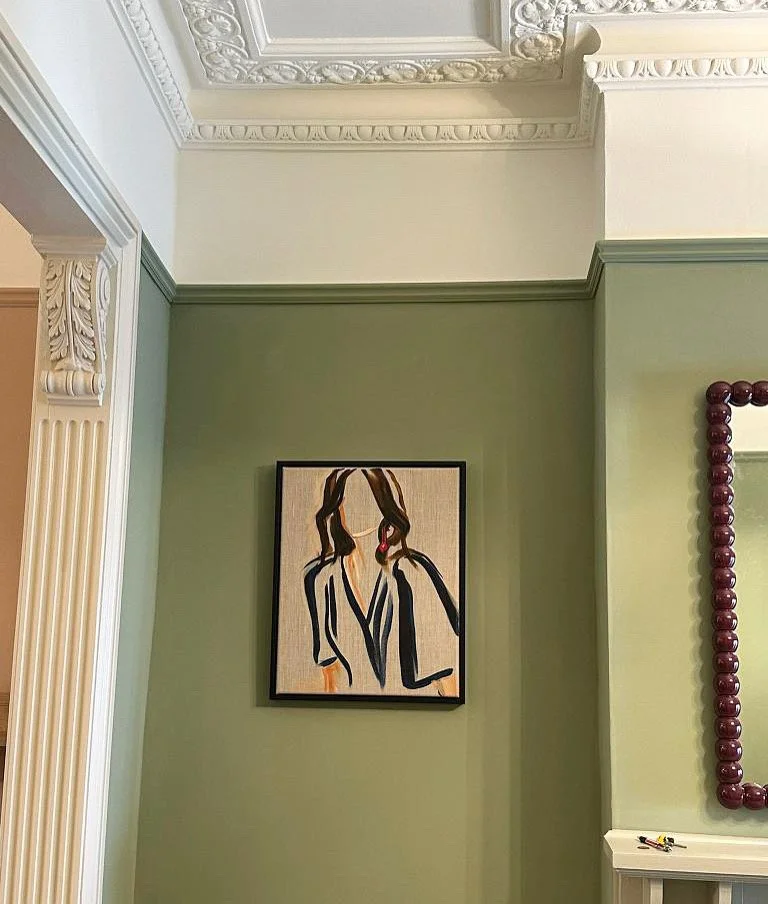 Painting in situ on green wall.JPG
