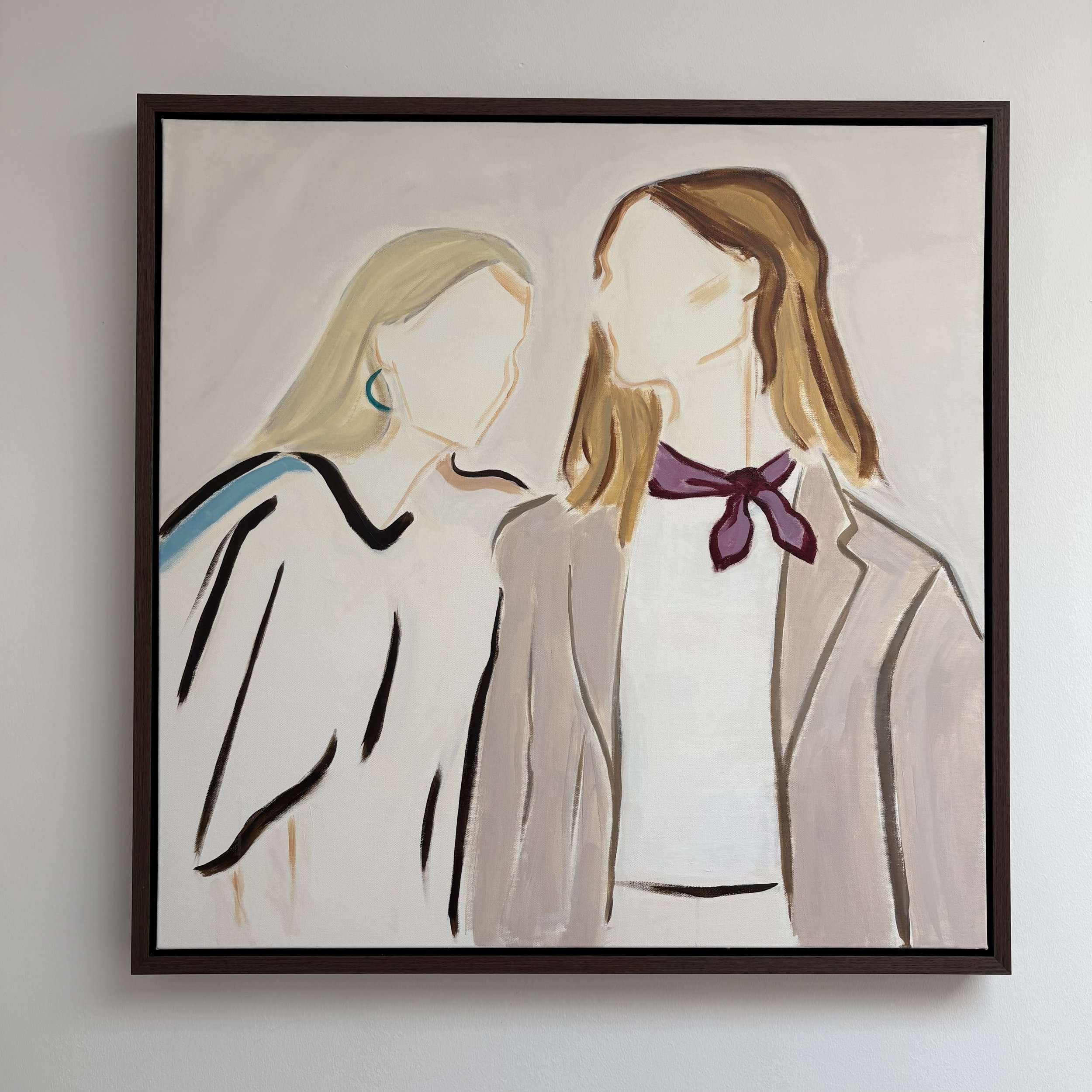 Portrait of a Friendship original painting Elise Mendelle framed.jpeg