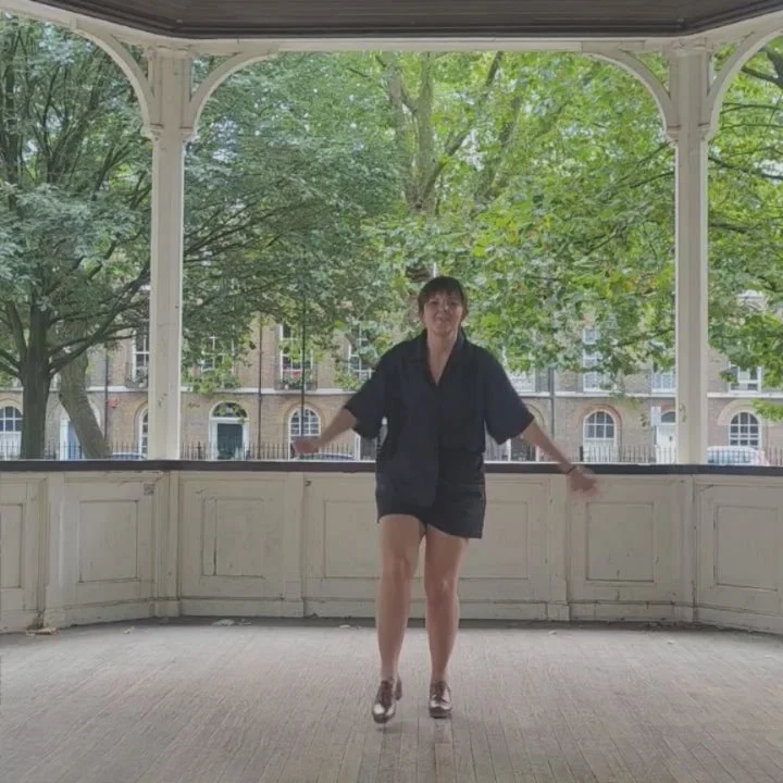 A while ago I came across The Drums, an album by Papa Jo Jones. About 45 minutes in, he mentions some tap dancers that he was influenced by and plays an impression of each on the drums. 

The first, is a dancer called Pete Nugent.  So here's some cho